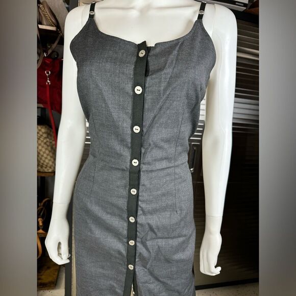 Fendi Fendissime Sportswear Gray Lana Wool Dress 6 - Picture 3 of 14